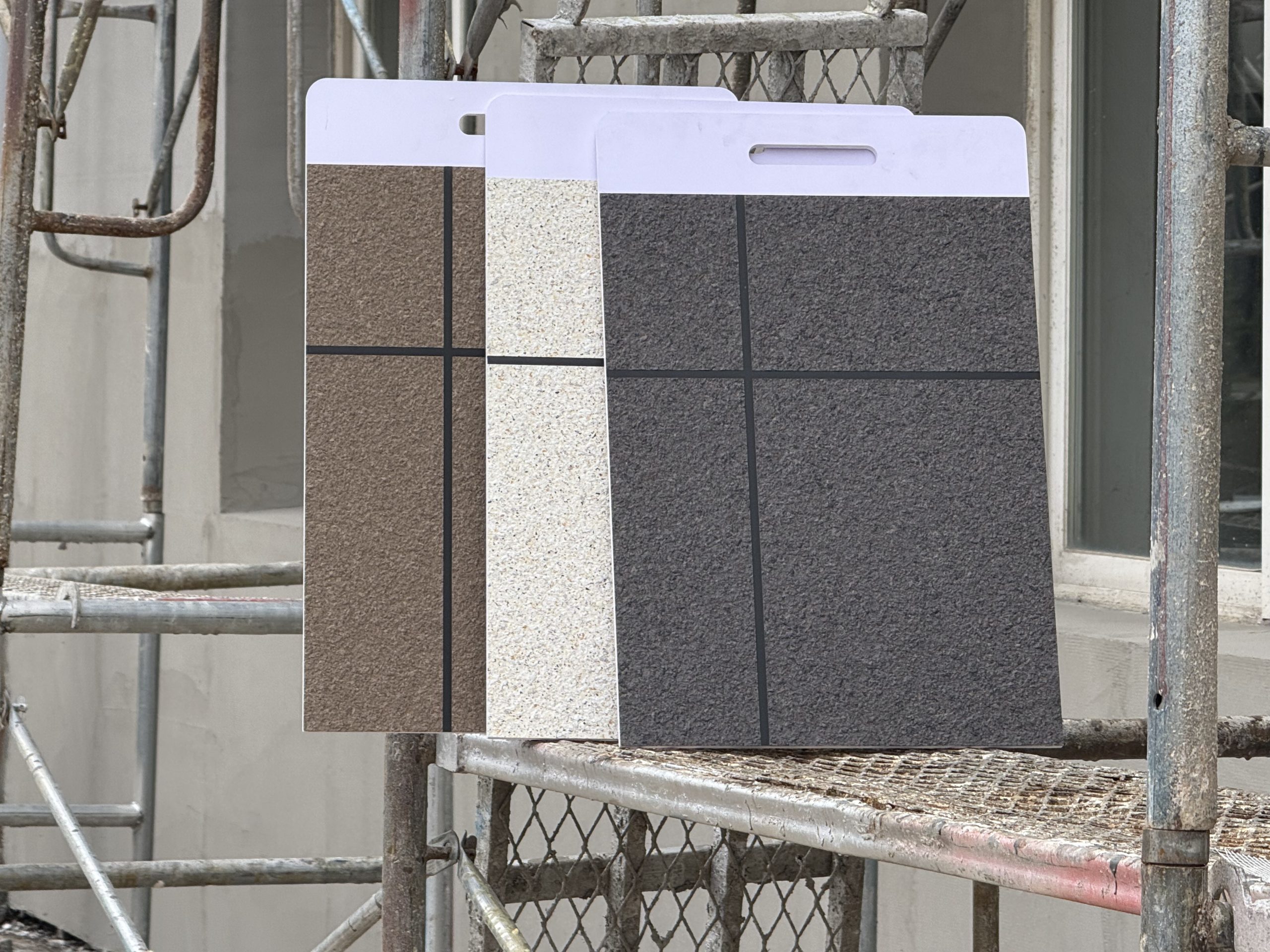 Physical coating finish sample · texture reference